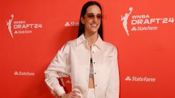 NEW YORK, NEW YORK - APRIL 15: Caitlin Clark arrives prior to the 2024 WNBA Draft at Brooklyn Academy of Music on April 15, 2024 in New York City. (Photo by Sarah Stier/Getty Images)