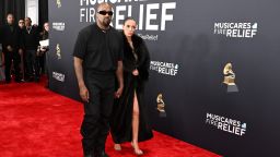 Kanye West and Bianca Censori at The 67th Annual Grammy Awards, airing live from Crypto.com Arena in Los Angeles, California, Sunday, Feb. 2 (8:00-11:30 PM, live ET/5:00-8:30 PM, live PT) on the CBS Television Network, and streaming live and on demand on Paramount+.* Photo: Phil McCarten/CBS ©2025 CBS Broadcasting, Inc. All Rights Reserved.