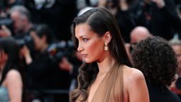 CANNES, FRANCE - MAY 20: Bella Hadid attends the "The Apprentice" Red Carpet at the 77th annual Cannes Film Festival at Palais des Festivals on May 20, 2024 in Cannes, France. (Photo by Ernesto Ruscio/Getty Images)